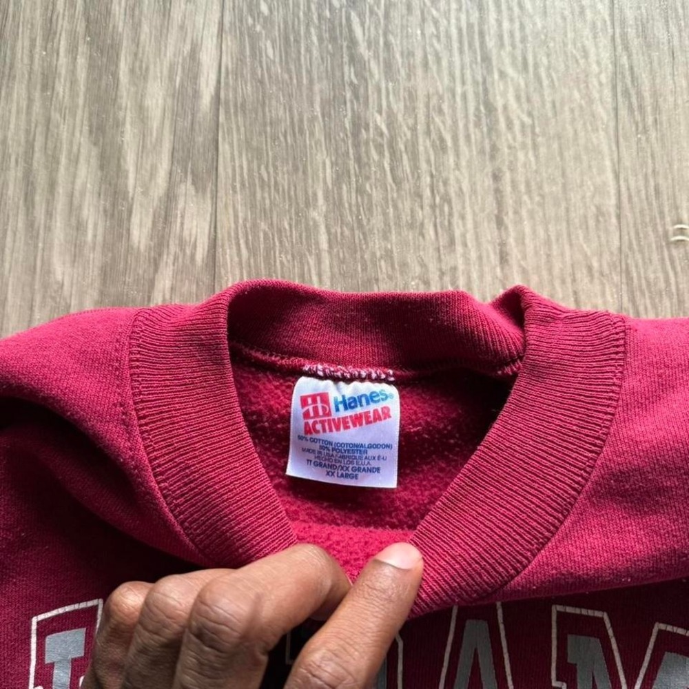 Vintage Alabama Crimson Tide Sweatshirt Men's XXL Red Vintage 90s Crewneck - Picture 3 of 6